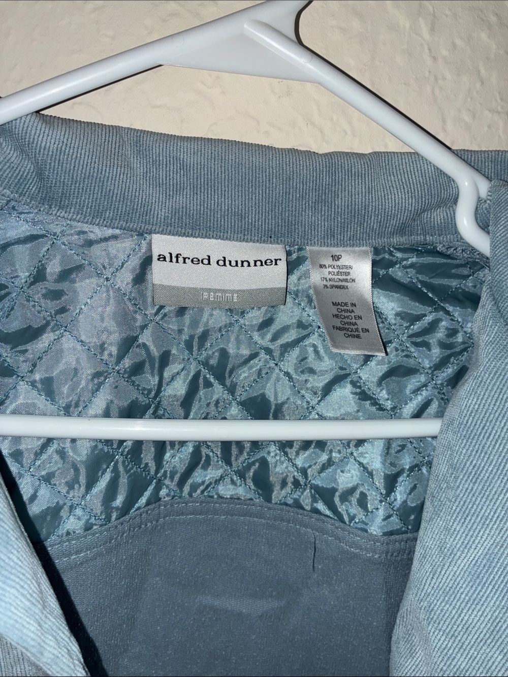 Alfred Dunner Light Blue Suede-Effect Jacket - Picture 4 of 12